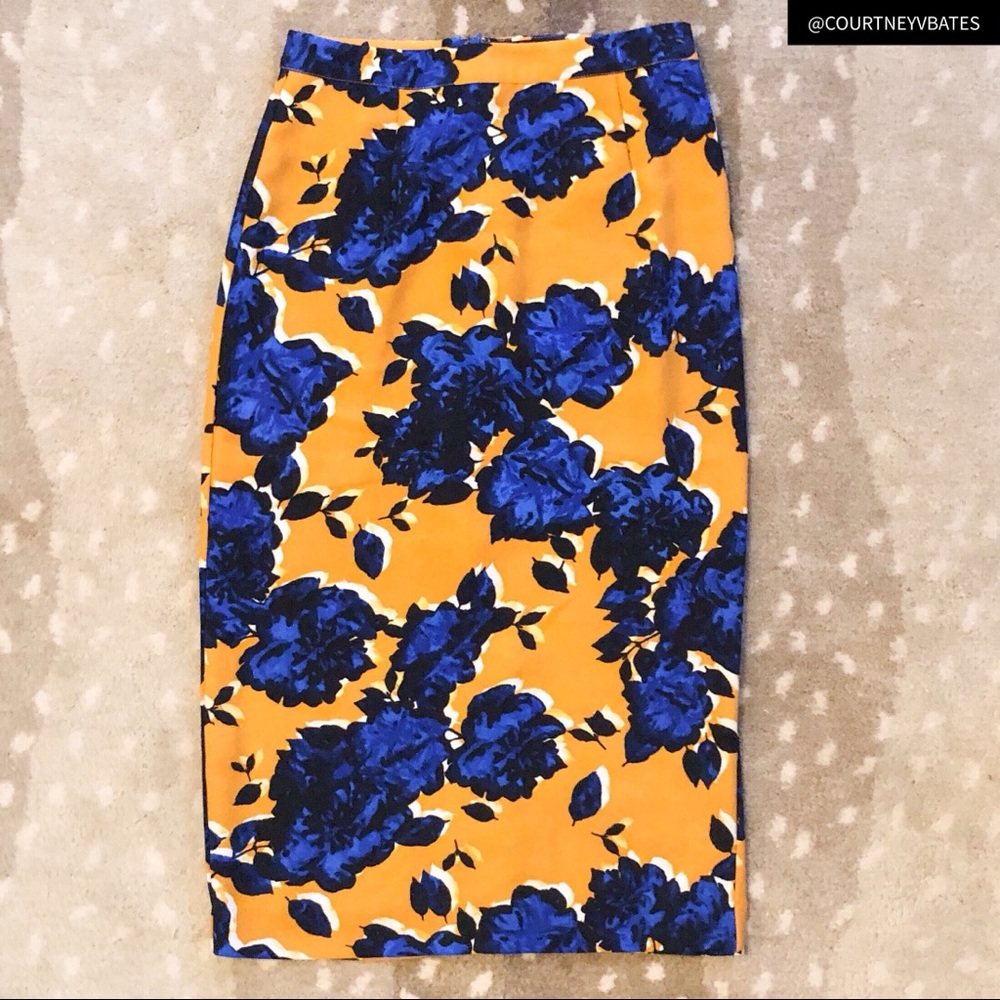 Patterned Midi Skirt